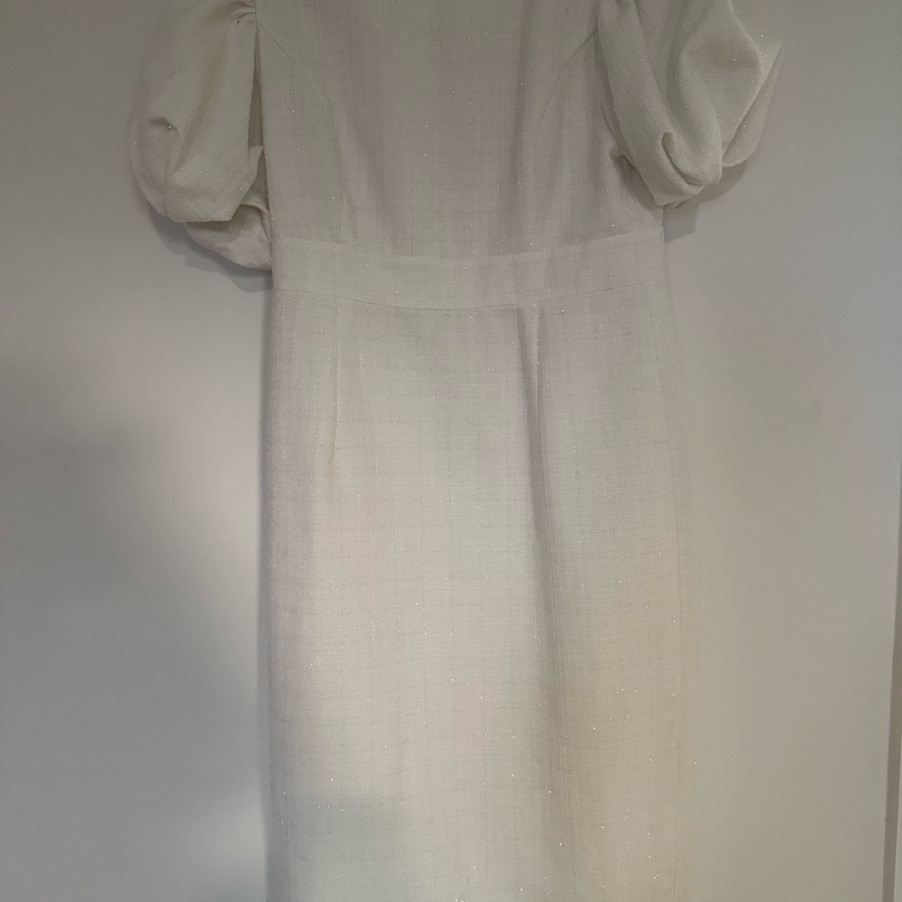 Ivy City Co Cream Puff Sleeve Midi Dress